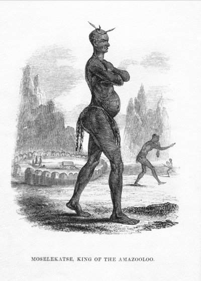 Moselekatse ملك الأمازولو ، 1852 بواسطة وليام كورنواليس هاريس