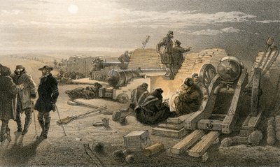 ليلة هادئة في البطاريات ، Greenhill Battery (Major Chapman&39;s) ، 29 يناير 1855 بواسطة وليام كريميا سيمبسون