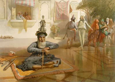 Akalis في الخزان المقدس ، Umritsar ، من الهند القديمة والحديثة ، 1867 بواسطة وليام كريميا سيمبسون