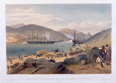 تظهر بالاكلافا حالة الرصيف والشحن في مايو 1855 بواسطة وليام كريميا سيمبسون