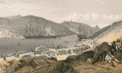 بالاكلافا تُظهر حالة الأرصفة والشحن في مايو 1855 بواسطة وليام كريميا سيمبسون