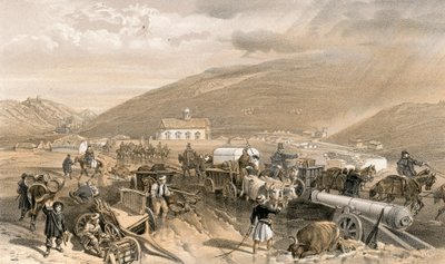 صعوبات المفوضيات ، الطريق من بالاكلافا إلى سيباستوبول ، في كاديكوي ، خلال الطقس الرطب بواسطة وليام كريميا سيمبسون
