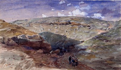 وادي ظل الموت ، الكهوف في طريق Woronzoff ، 1854 بواسطة وليام كريميا سيمبسون
