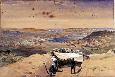 بطاريات المدينة أو التحصينات الداخلية لسيباستوبول ، 23 يونيو 1855؟ بواسطة وليام كريميا سيمبسون