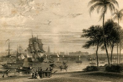 كلكتا ، من حديقة جاردن هاوس ، 1835. بواسطة وليام دانييل