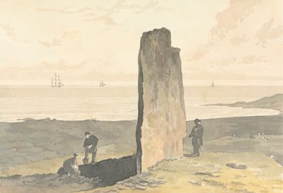 Druidical Stone في Strather ، بالقرب من Barvas ، جزيرة لويس بواسطة وليام دانييل