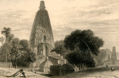 المعبد الكبير في Bode Gyah ، 1835. بواسطة وليام دانييل