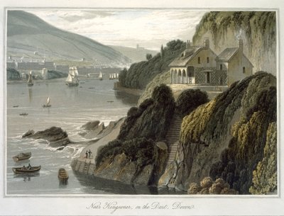 بالقرب من Kingswear ، على دارت ، ديفون ، من المجلد الثامن من "رحلة حول بريطانيا العظمى بين عامي 1814 و 1825" نشرت عام 1825 (أكواتينت) بواسطة وليام دانييل