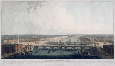 جسر لندن المقترح ، لندن ، 1802. بواسطة وليام دانييل