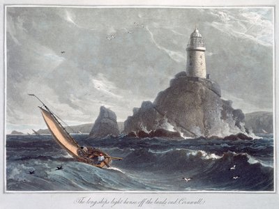 منارة Longships off the Lands End ، كورنوال ، ١٨١٤ بواسطة وليام دانييل
