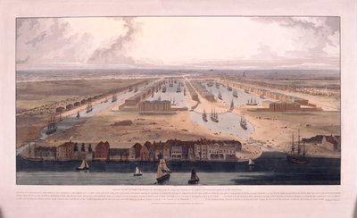 أحواض غرب الهند ، بوبلار ، لندن ، 1802 بواسطة وليام دانييل
