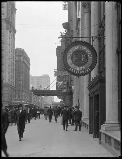 علامة بوفيه الصرف في 220 W. 42nd Street ، مدينة نيويورك ، 2 مايو 1916 بواسطة وليام ديفيس هاسلر