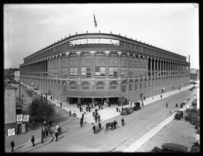 منظر عالي الزاوية لحقل Ebbets ، بروكلين ، 2 سبتمبر 1914 بواسطة وليام ديفيس هاسلر