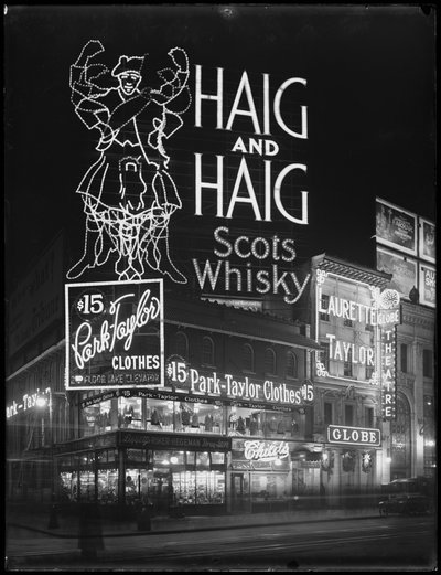 علامة مضيئة لـ Haig and Haig Whisky ، مدينة نيويورك ، 6 يناير 1917 بواسطة وليام ديفيس هاسلر