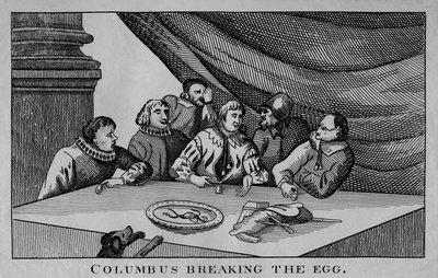 كولومبوس Breaking The Egg ، c1815. بواسطة وليام دافيسون