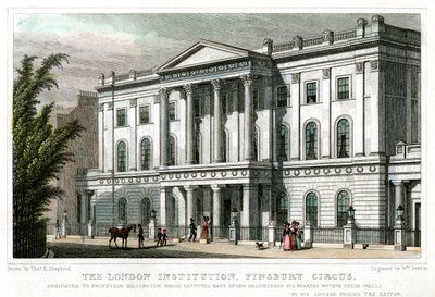 مؤسسة لندن ، Finsbury Circus ، لندن ، 1827. بواسطة وليام ديبل