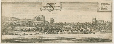 Tamworth - Panorama: engraving، nd [17th cent] بواسطة وليام دوجديل