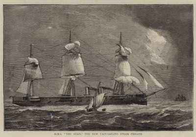 HMS الشاه ، الفرقاطة البخارية الجديدة السريعة الإبحار بواسطة وليام إدوارد أتكينز