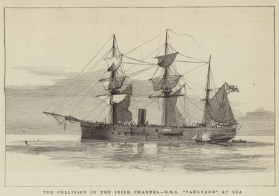 الاصطدام في القناة الأيرلندية HMS Vanguard at Sea بواسطة وليام إدوارد أتكينز