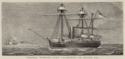 حرب الطوربيدات ، HMS Flamingo في خليج Besika بواسطة وليام إدوارد أتكينز
