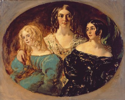 السيدة المحترمة كارولين نورتون وأخواتها حوالي 1847 (زيت على قماش) بواسطة وليام إيتي