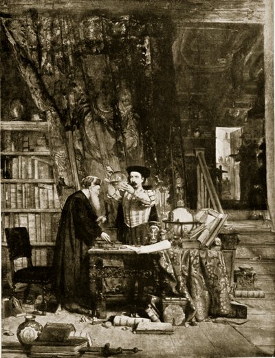 الكيميائي ، رسم توضيحي من `` قصة الأمة البريطانية هتشنسون &39;&39; ، 1923 بواسطة وليام فيتس دوجلاس