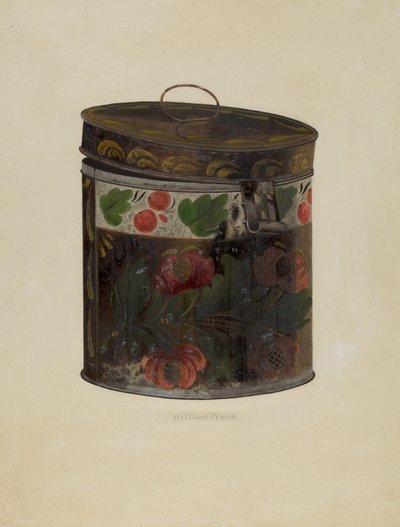 Toleware Tin Cannister ، c. 1937. بواسطة وليام فرانك