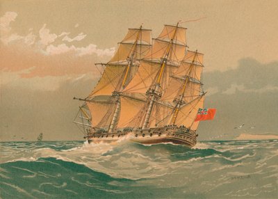 فرقاطة من 38 بندقية ، حوالي 1770 ، أواخر القرن التاسع عشر وأوائل القرن العشرين. بواسطة وليام فريدريك ميتشل