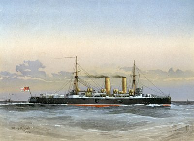 إتش إم إس بلينهايم ، طراد الدرجة الأولى للبحرية الملكية ، 1892 بواسطة وليام فريدريك ميتشل