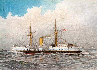 HMS Colossus ، سفينة حربية من الدرجة الثانية للبحرية الملكية ، c1890-c1893 بواسطة وليام فريدريك ميتشل