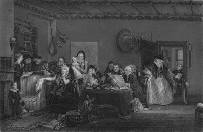 قراءة الوصية ، c1820. بواسطة وليام جريتباتش