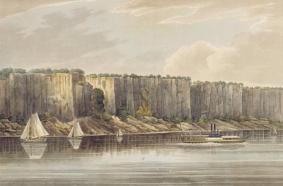 Palisades ، رقم 19 من محفظة نهر هدسون ، محفورة بواسطة ج. هيل ، 1821-25 بواسطة وليام غي وول