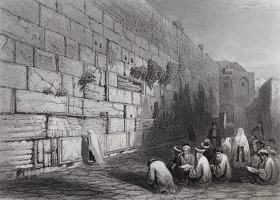 يهود "مكان البكاء ، القدس بواسطة وليام هـ. بارتليت