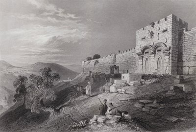 البوابة الذهبية ، القدس (نقش) بواسطة وليام هـ. بارتليت