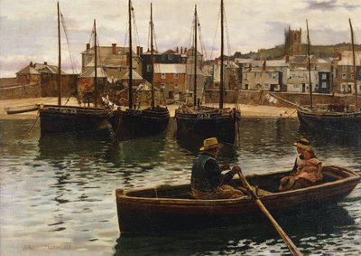 الميناء ، سانت إيفز ، كورنوال ، 1885 بواسطة وليام هـ. بارتليت