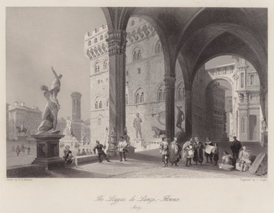 The Loggia di Lanzi ، فلورنسا ، إيطاليا (نقش) بواسطة وليام هـ. بارتليت