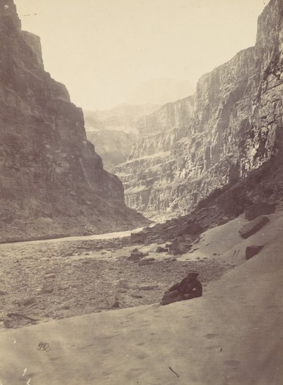 غراند كانيون على نهر كولورادو ، مصب وادي كاناب ، باتجاه الغرب ، 1872. بواسطة ويليام اتش بيل