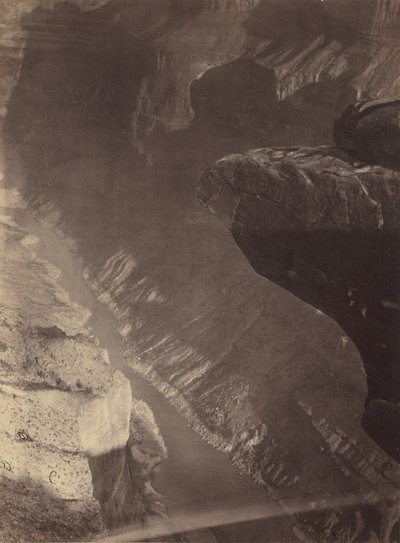 النظر جنوبا إلى غراند كانيون ، نهر كولورادو ، معبر شيفويتز ، 1872. بواسطة ويليام اتش بيل