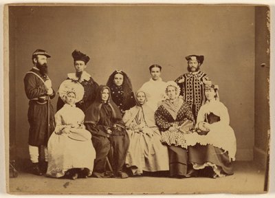 صورة حفلة تنكرية 18 فبراير 1868 - قاعة الصداقة في فيلا. بواسطة وليام هـ. رودس