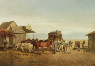 توقف كاليفورنيا Stagecoach ، 1875 بواسطة وليام هان