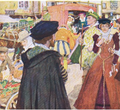 يشير شكسبير إلى الأزياء الحمقاء للملابس في لودجيت هيل ، من My Magazine ، pub. 1922 بواسطة وليام هاثريل