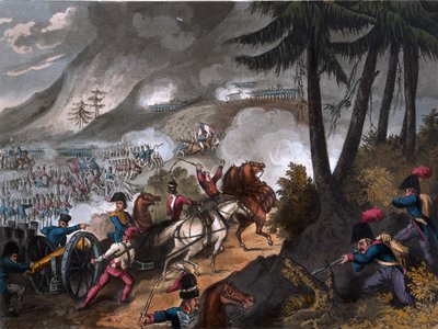 معركة جبال البرانس في عام 1813 ، نقشها جي سي ستادلر ، نشرها توماس تيج ، 1818 بواسطة وليام هيث