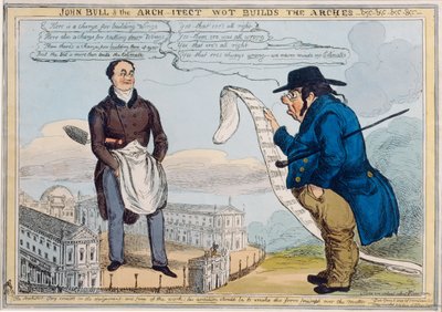 يبني جون بول ووتر إيتكت القوس الأقواس- undc-undc-undc ، التي نقشها توماس ماكلين (1788-1875) بواسطة وليام هيث
