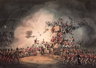 اقتحام سيوداد رودريغو ، 19 يناير ، 1813 مائي بواسطة توماس ساذرلاند (BC1785) (مائي) بواسطة وليام هيث