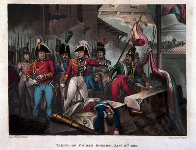 الاستيلاء على سيوداد رودريغو في 19 يناير 1812 ، نشر 1818 (أكواتينت) بواسطة وليام هيث