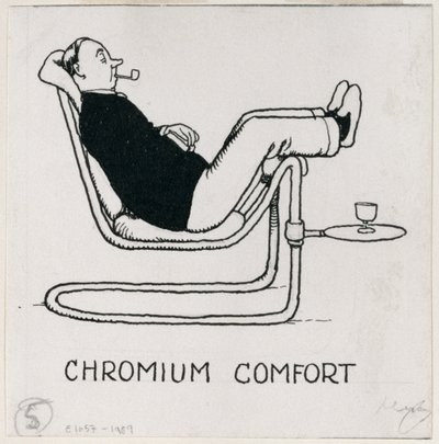 "Chromium Comfort" ، تفاصيل من "كيف تعيش في شقة" ، نُشر عام 1936 بواسطة وليام هيث روبنسون