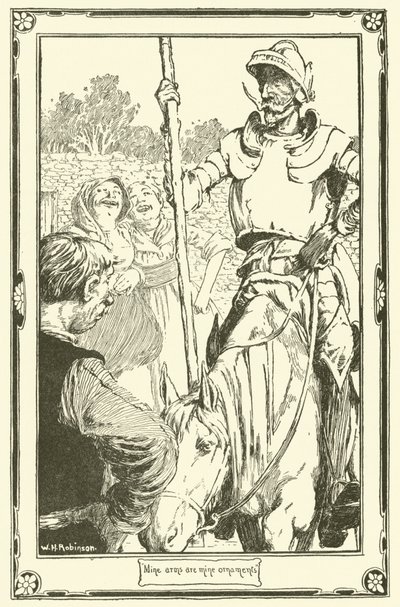 رسم توضيحي لـ Don Quixote (litho) بواسطة وليام هيث روبنسون