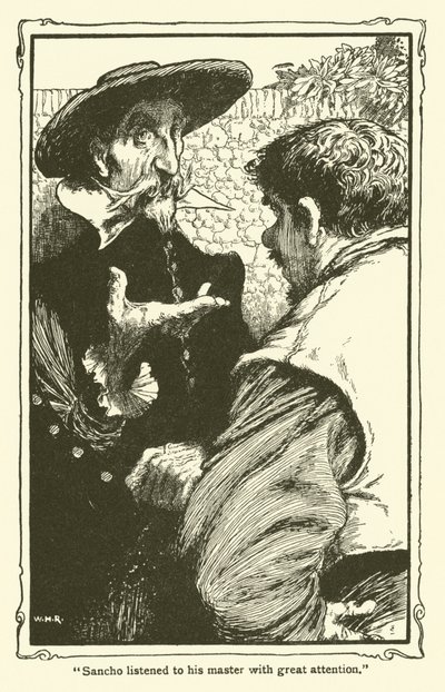 رسم توضيحي لـ Don Quixote (litho) بواسطة وليام هيث روبنسون