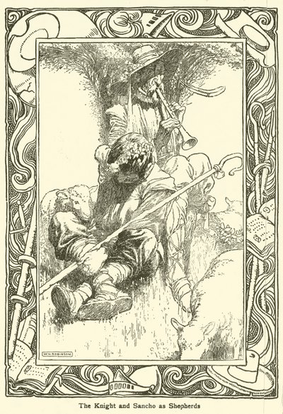 رسم توضيحي لـ Don Quixote (litho) بواسطة وليام هيث روبنسون
