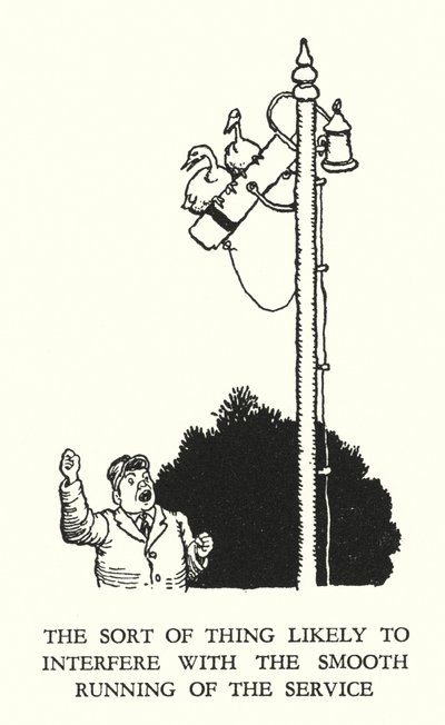 رسم توضيحي للسكك الحديدية Ribaldry بواسطة W Heath Robinson (litho) بواسطة وليام هيث روبنسون